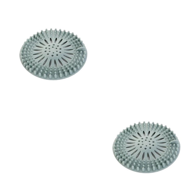 Naiovety Filtro de fregadero de baño Drenaje de piso Bañera Colador de baño Reutilizable portátil Hotel Cubierta de drenaje de Azul 2piezas