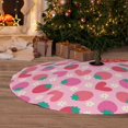 thumbnail image 6 of Yiaed Haear Strawberry Print Christmas Tree Skirt , Tree SkirtsTree Mat for Christmas Winter Holiday Indoor Decorations-48", 6 of 7