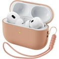 thumbnail image 1 of Yanonmyfd Funda Silicona para AirPods Pro 2 (2022/2023), Estuche de Silicona Líquida para AirPods Pro 2.ª con Cordón, LED Frontal Visible y Compatible con USB-L/USB-C - Negro,Salmón Oscuro, 1 of 27