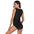 thumbnail image 5 of Maillot de Bain une Pièce à Manches Courtes avec Fermeture Éclair pour Femmes, 5 of 5