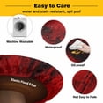 thumbnail image 3 of Elastic Fitted Round Tablecloth, Red Waterproof Stretch Table Cover for 45"-54" Tables, Retro Oil Painting Modern Abstract Art Aesthetics Washable Outdoor Tablecloths for Patio, Picnic, Camping, 3 of 9
