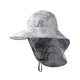 thumbnail image 2 of Sombrero de cubo de , sombrero para el sol, impermeable, cómodo, de verano, ligero, de secado rápido, gorras de pesca, visera para pesca, Camuflaje gris estilo C, 2 of 9