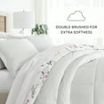 thumbnail image 5 of Noble Linens Down Alternative Meadow Floral Stripe Pink Reversible Comforter Set, 5 of 8