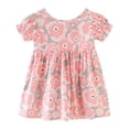 thumbnail image 2 of Vestido de algodón con flores para niñas pequeñas y medianas de primavera y otoño, vestido de línea A para bebés y niños pequeños, 2 of 5