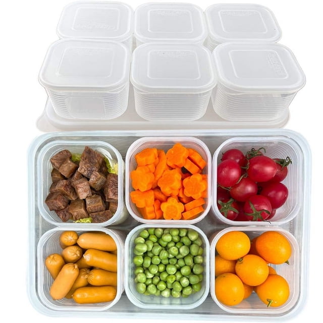 Food Storage Container with Lid Plastic Food Container for Storage Room Organization and Storage Can Be Reused.,1 x 6 x small box,White
