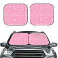 thumbnail image 2 of Fotbe Snowflake pink backgrounds Juego de 2 Piezas de Parasoles para Parabrisas | Bloqueador Solar para Auto | Accesorios Plegables para Protección Solar Interior-Medium, 2 of 6
