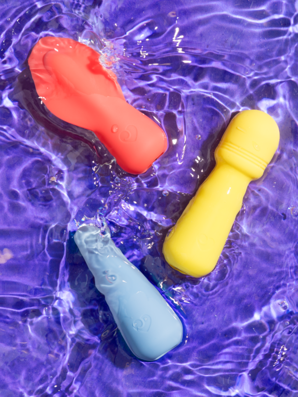 Lovehoney Mon Ami Mini Vibrating Massagers, Yellow, Coral, and Blue