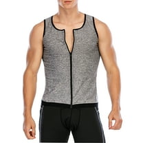 FUTATA Men's Sauna Vest Waist Trainer Sweat Enhancing Vest Slimming Shaper Corset Neoprene Tank Top Hot Sweat Workout Suit