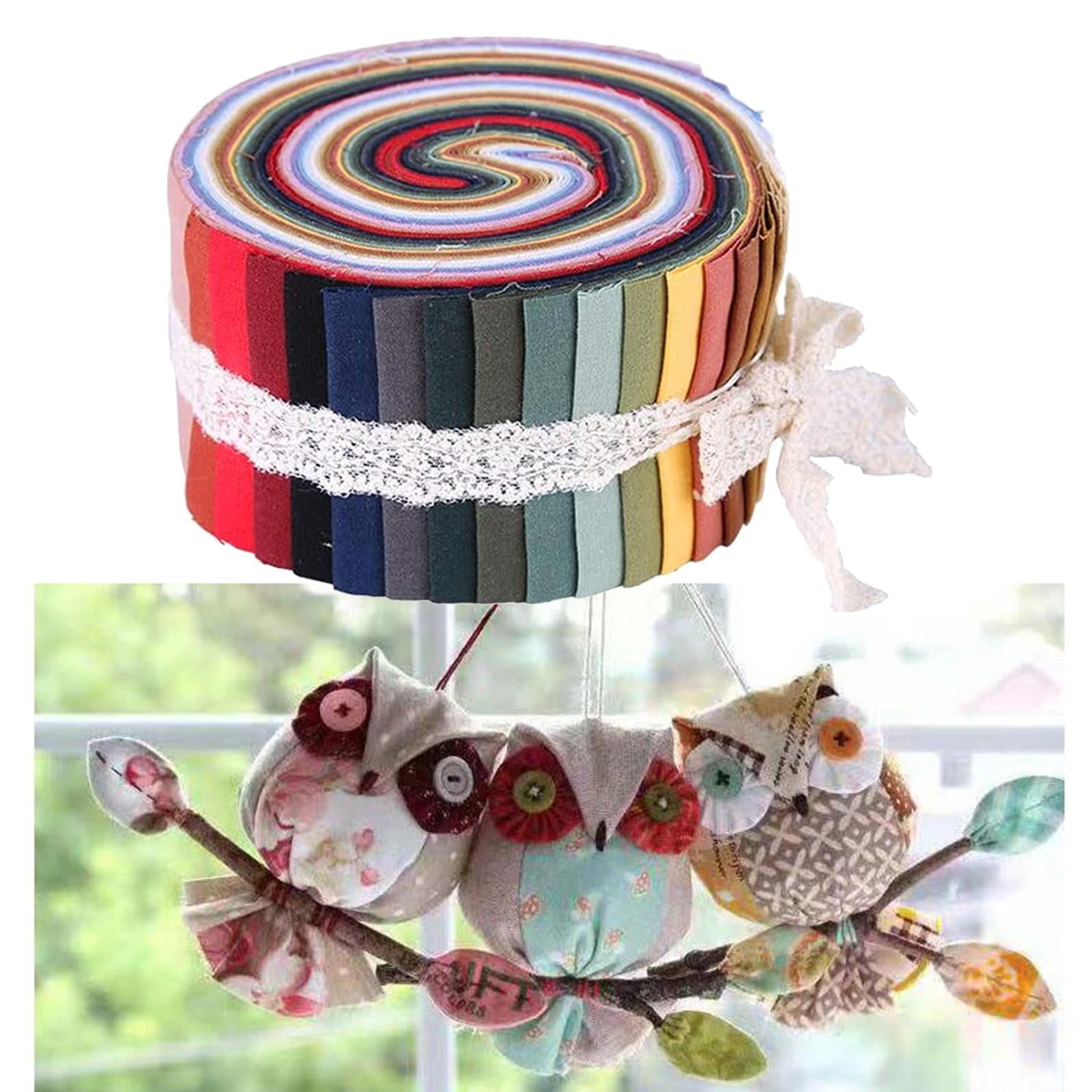 FVDPWYE 36Pcs Fabric Strips Jelly Rolls 2.5 Inch Sewing Quilting DIY Craft Fabric