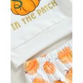 thumbnail image 6 of Halloween Infant Baby Girls Holiday Clothes Cutest Pumpkin Sweatshirts Long Pants Set Headband Fall Casual Outfits, 6 of 8