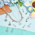 thumbnail image 5 of 40 Pcs 10 Styles Flower Zipper Pull Charm Floral Alloy Zipper Pendant Rose Lotus Sunflower Zipper Pull Zipper Puller Decoration for Luggage for DIY, 5 of 6