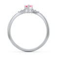 thumbnail image 4 of Birthstone Heart Ring with Shoulder Accents - Pink Tourmaline (October), 4 of 4