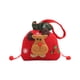 thumbnail image 2 of Bolsas de regalo navideñas con diseños de peluche en 3D - Bolsas reutilizables para guardar tela y regalar en Navidad - Bolsa de tela roja de 23x19 cm, 2 of 6