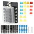 thumbnail image 1 of Fuse Box,10-Way Fuse Box Blade Blade Fuse Case Way Fuse Box Stylish and Modern, 1 of 8