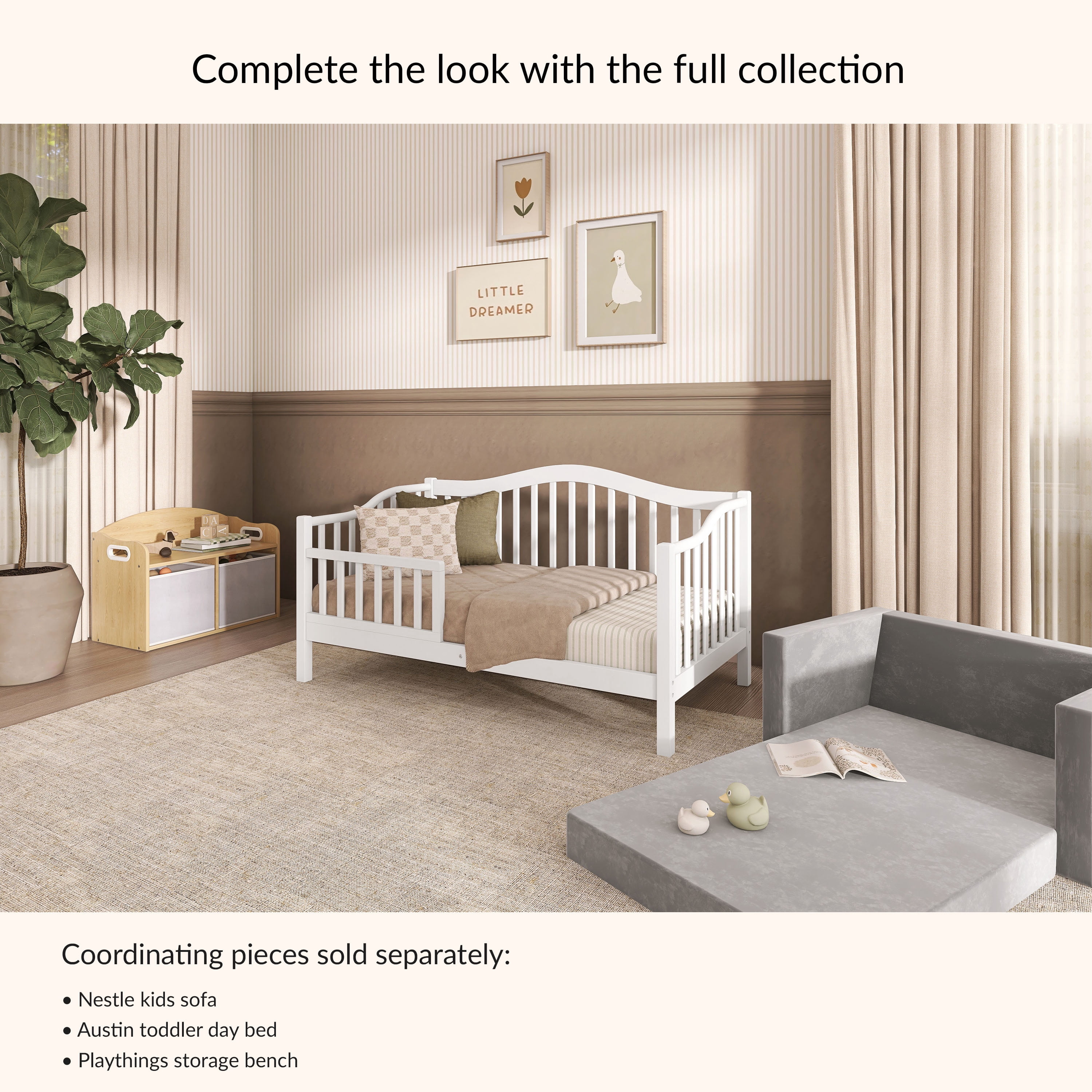 Dream On Me Austin Toddler Day Bed, White