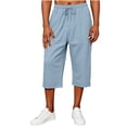 thumbnail image 1 of Pantalones Casuales para Hombre Bolsillo Sólido Pantalones Deportivos de Cintura Elástica Capris para Verano Al Aire Libre Casual Diario, 1 of 7