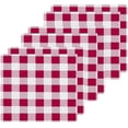 thumbnail image 2 of SKYSONIC 6 PCS Buffalo Plaid Red & Pink Washcloths, 12"x12" Cotton Wash Cloths, Highly Absorbent and Soft Face Towels for Bathroom,Gym,Hotel and Spa, 2 of 7