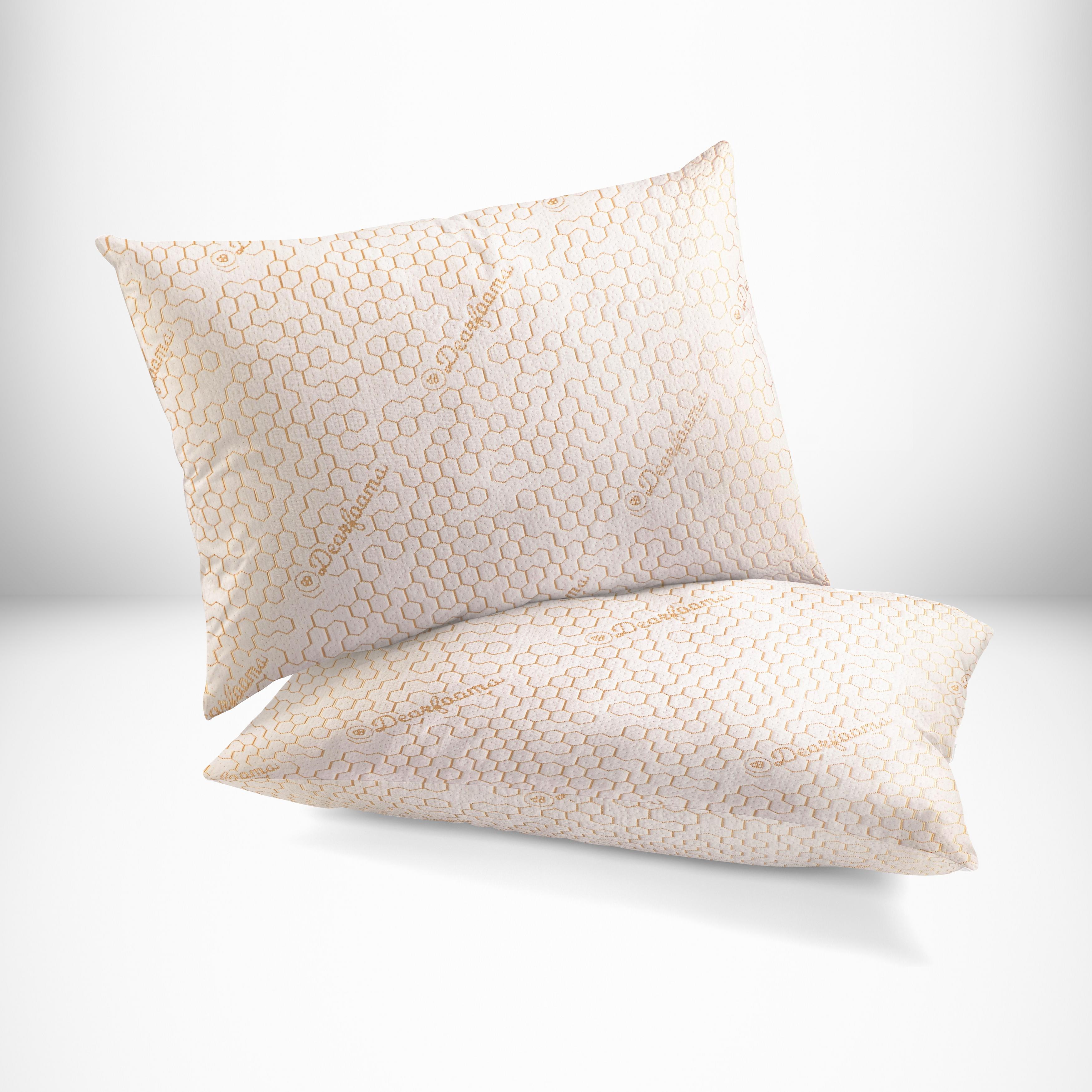 Dearfoams Cozy Copper Infused Bed Pillow 2PK Standard, White