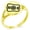 Gold, variant on Stainless Steel Obata Samurai Crest Minimalist Oval Top Polished Statement Signet Ring