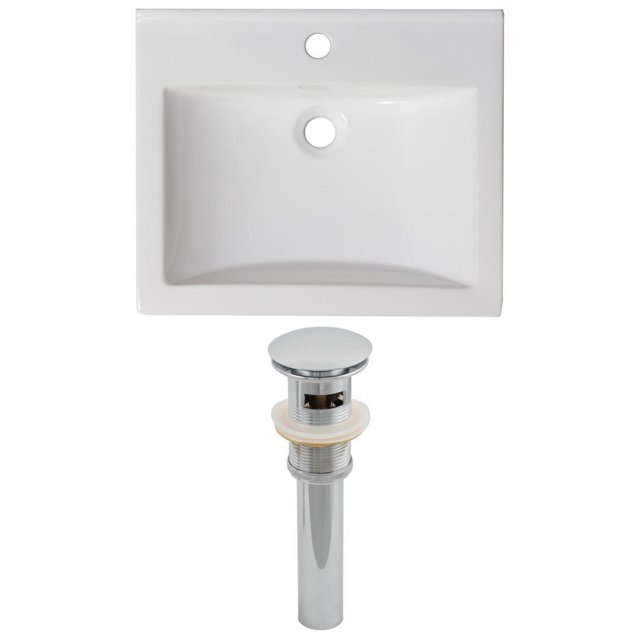 American Imaginations 21-in. W 3H8-in. Ceramic Top Set In White Color AI-15569