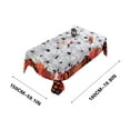 thumbnail image 3 of Hvmvliv Halloween Tablecloth 59x70in Waterproofs Polyester Web Halloween Tablecloth Party Pumpkin Dining Table Decoration Printed Tablecloth Suitable for Halloween Decoration White, 3 of 6