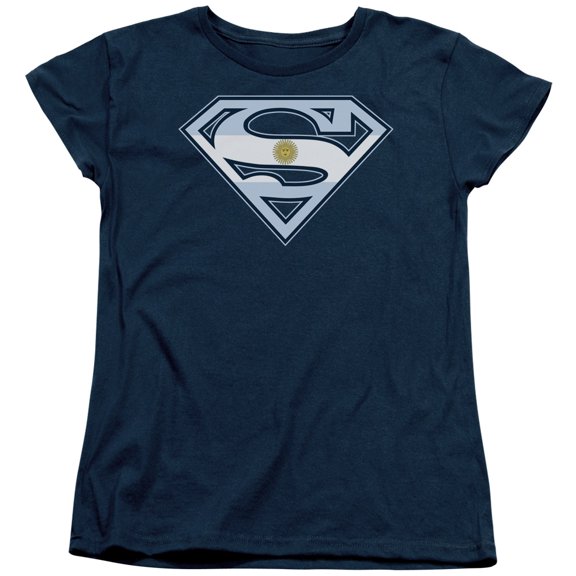 Superman Argentinian Shield Women's T-Shirt Navy