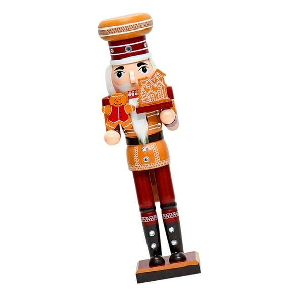 colcolo Christmas Nutcracker Decor Ornament Desktop Figurine Versatile Wooden Nutcracker A