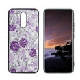 thumbnail image 1 of Compatible with LG X4 Phone Case, Purple-Floral-2 Case Men Women, Flexible Silicone Shockproof Case for LG X4, 1 of 1