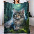 thumbnail image 1 of Coon Cat 3D Blankets Super Soft Blanket Cosy & Warm Blanket For Sofa Or Bed, 1 of 5