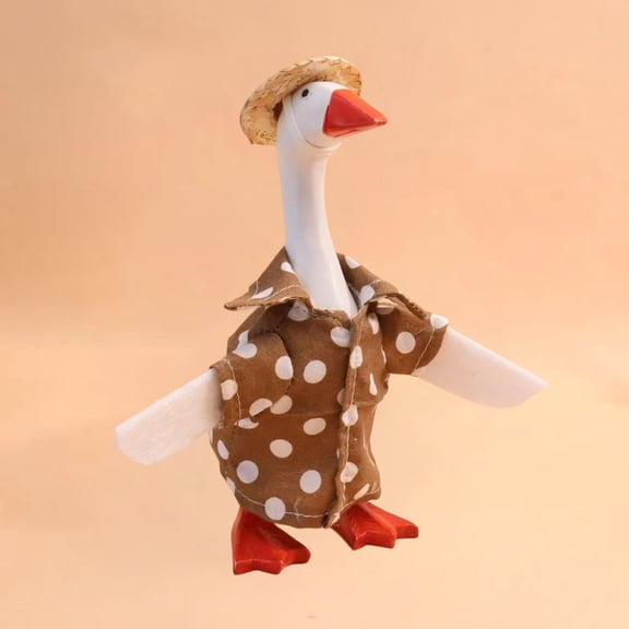 Cute Mini Desktop Goose Figurine, Small Desk Decor, Tabletop Ornament (2-4 Inches Tall) - Adorable Miniature Design With Sweet Details For Office, Home Desktop Decoration, Shelf