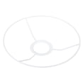 thumbnail image 4 of Marco de Anillo de Pantalla de Lámpara de Hierro Blanco de 8" E26 E27 con Adaptador Europeo 3 Pcs Soporte de Pantalla de Lámpara, 4 of 7