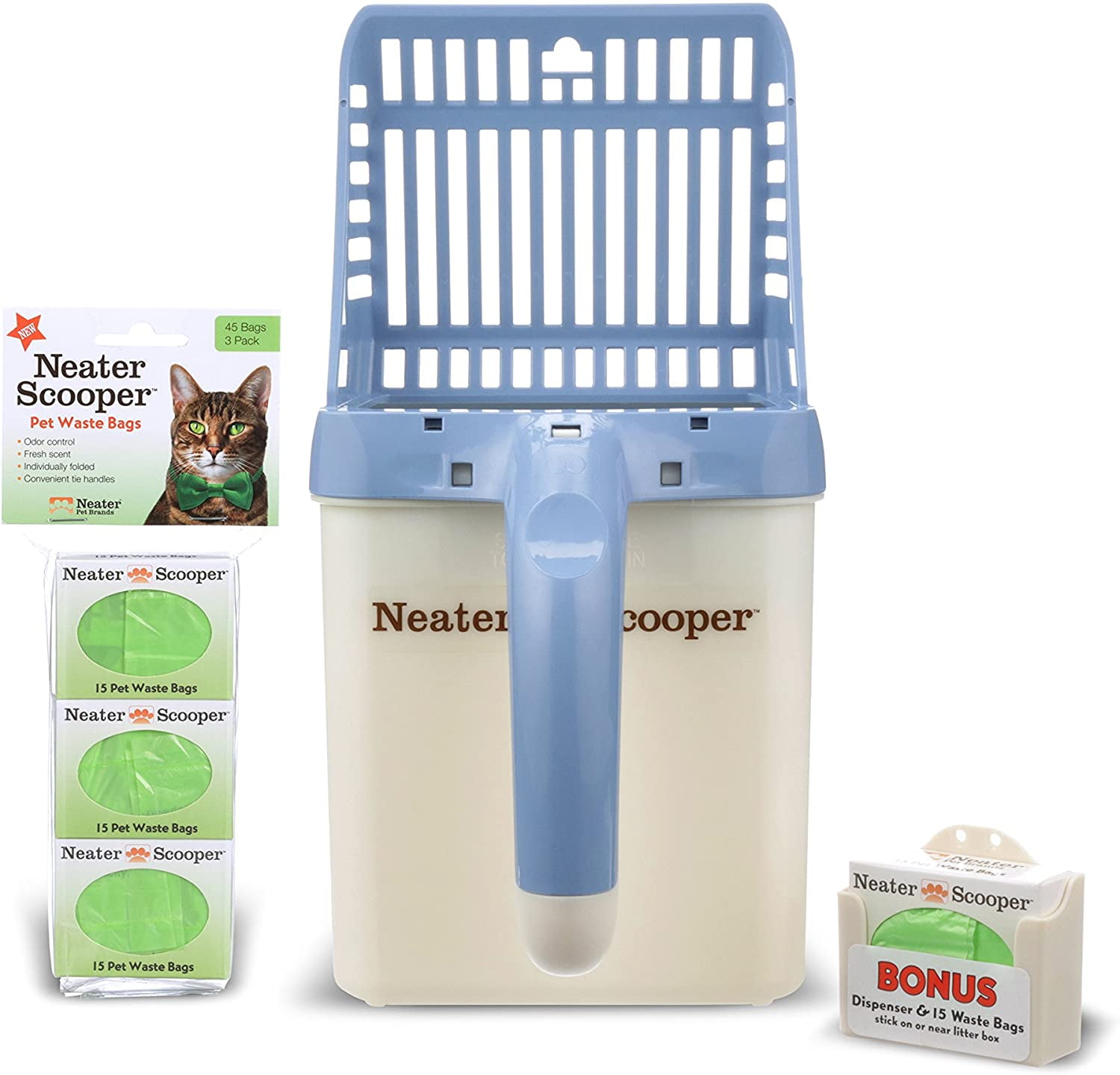 Neater Pets Neater Scooper MessFree Cat Litter Scoop with Waste Bin