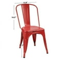thumbnail image 7 of Vineego Classic Steel Rubber Waterproof Dining Side Chairs, Red (Set of 4), 7 of 7
