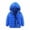 Blue, variant on Kids Winter down Coat with Hood Lightweight Zip up Warm Solid Color Puffer Jacket for Boy Girl 3-16 Years
