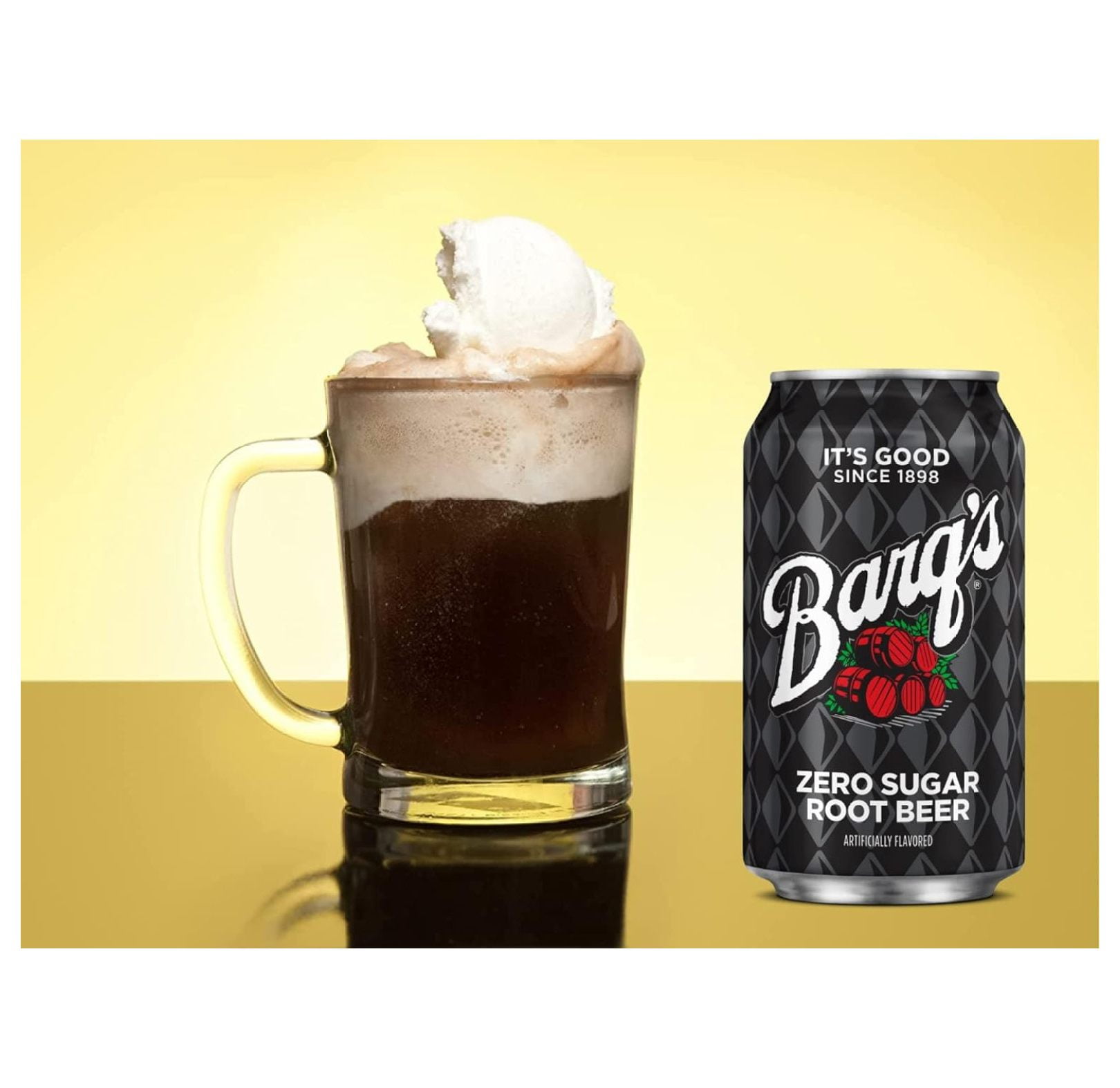 (2 pack) Barq's Zero Sugar Root Beer 12 Ounce Cans Bundle Pack by WTYCB (12)