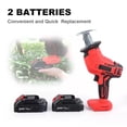 thumbnail image 6 of 24V Cordless Reciprocating Saw with Variable Speed, 2 Batteries & Charger, Lightweight Design, Includes 8 Blades for Wood, Metal, and PVC Cutting, 6 of 8