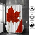 thumbnail image 4 of Coolnut Shower Curtain Set with Hooks Diagonal Canadian Flag Polyester Waterproof Bath Curtain72" x 72", 4 of 6