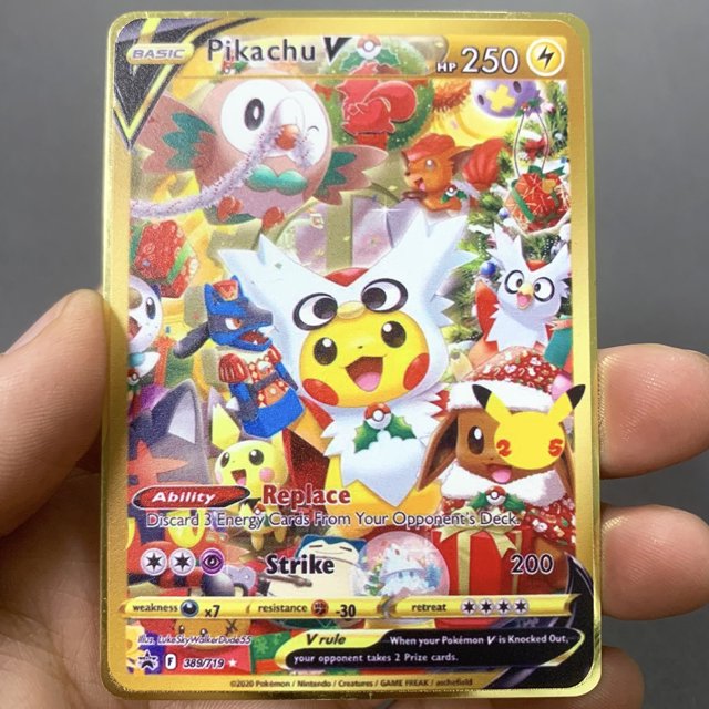 Metal Cards English Anime Pikachu Charizard Arceus Mewtwo Blastoise Vmax GX V Letters Game Collection Card Kid Toy Gifts