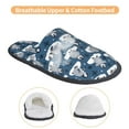 thumbnail image 3 of KLL Snow Penguin Slippers for Women Men House Slip on Indoor Outdoor Bedroom Furry Fleece Lined Ladies Comfy Anti-Skid Rubber Hard Sole-Large, 3 of 8