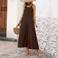 thumbnail image 2 of PBFRDSJ One Piece Jumpsuits for Women Sleeveless Spaghetti Strap Loose Romper Summer Casual Breathable Wide Leg Jumpsuit, 2 of 8