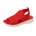 thumbnail image 2 of HBGVBA Womens Summer Sandals Knitted Mesh Hollow Out Breathable Soft Sole Summer Casual Lightweight Shoes 40, 2 of 5