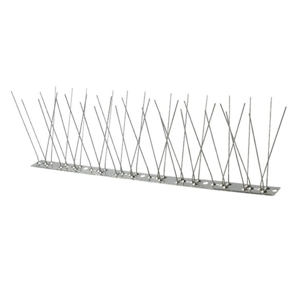 Eqslft 13 Inch Stainless Steel Pigeon Spikes with Plastic Base for Gardens Outdoor, Keep Seagull Pigeon Away Birds Scarer Devices,1pc Or 10pcs Set
