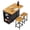 Black, variant on ROGALIS 47"Kitchen Island with 2 Chair, Stationary Island Table with Power Outlet, USB Ports, Spice Rack, Trash Cabinet, and Foldable Drop Leaf for Home Bar or Dining Room,White