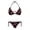 Black Pink Heart Print, variant on Women's Plus Size Daisy Butterfly Print 2 Piece Bikini Set Adjustable Halter String Two Piece Bathing Suit Summer Swimwear for Women