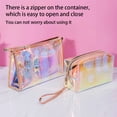 thumbnail image 3 of Makeup Bag Travel Portable Transparent Holder Zippered Waterproof Toiletry Storage Holder Make Up Cosmetics Organizer Lipsticks Container Type 2, 3 of 9