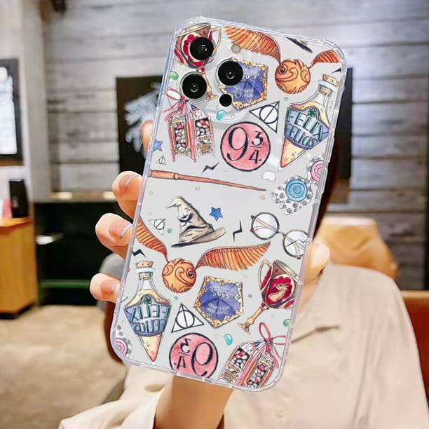 Cool Harry Potter Art Logo pink Phone Case For Apple iPhone 14 13 12 11 SE XS XR X 7 8 6 5 Plus Pro MAX 2020 Transparent CoveriPhone 13 Pro Max Gao Jinjia LED