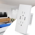 thumbnail image 4 of Panneau de Miroir PC Prise Murale US Chargeur de Réceptacle USB 125V 15A (DC5V4200MA) (1), 4 of 8