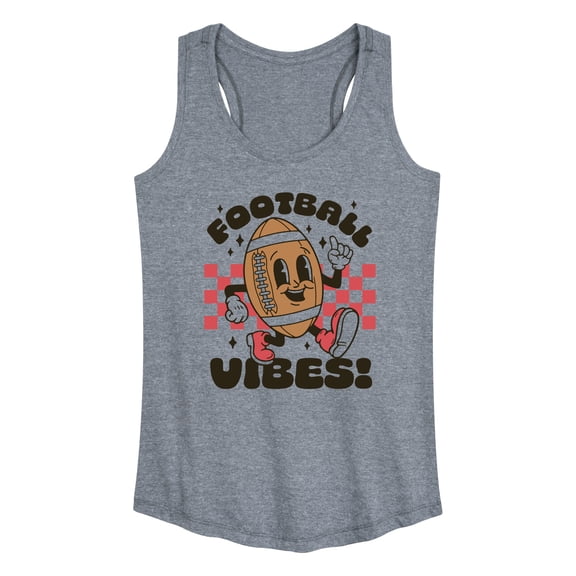 Instant Message - Football Vibes - Women's Racerback Tank Top