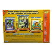 Kids Craze ~ 3 complete products on 2 CDs - Crayola Magic 3D Coloring Book Amazing Animals + Learn about Animals + Amazing Animals