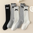 thumbnail image 4 of Girls Knee High Socks with Bows Soft Cotton, School Uniform Long Socks*1pc, 4 of 7